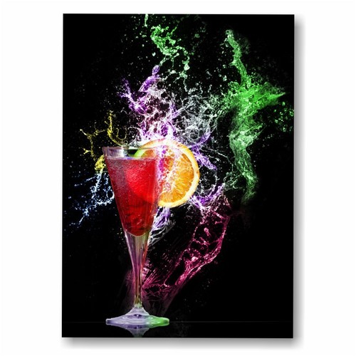 Black cocktail quadro 50x70 - black,