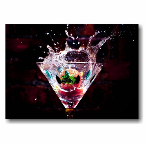 Black cocktails quadro 70x50 - black, 2