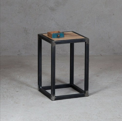Sgabello industriale legno - sgabello,